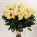 25 персиковых роз 